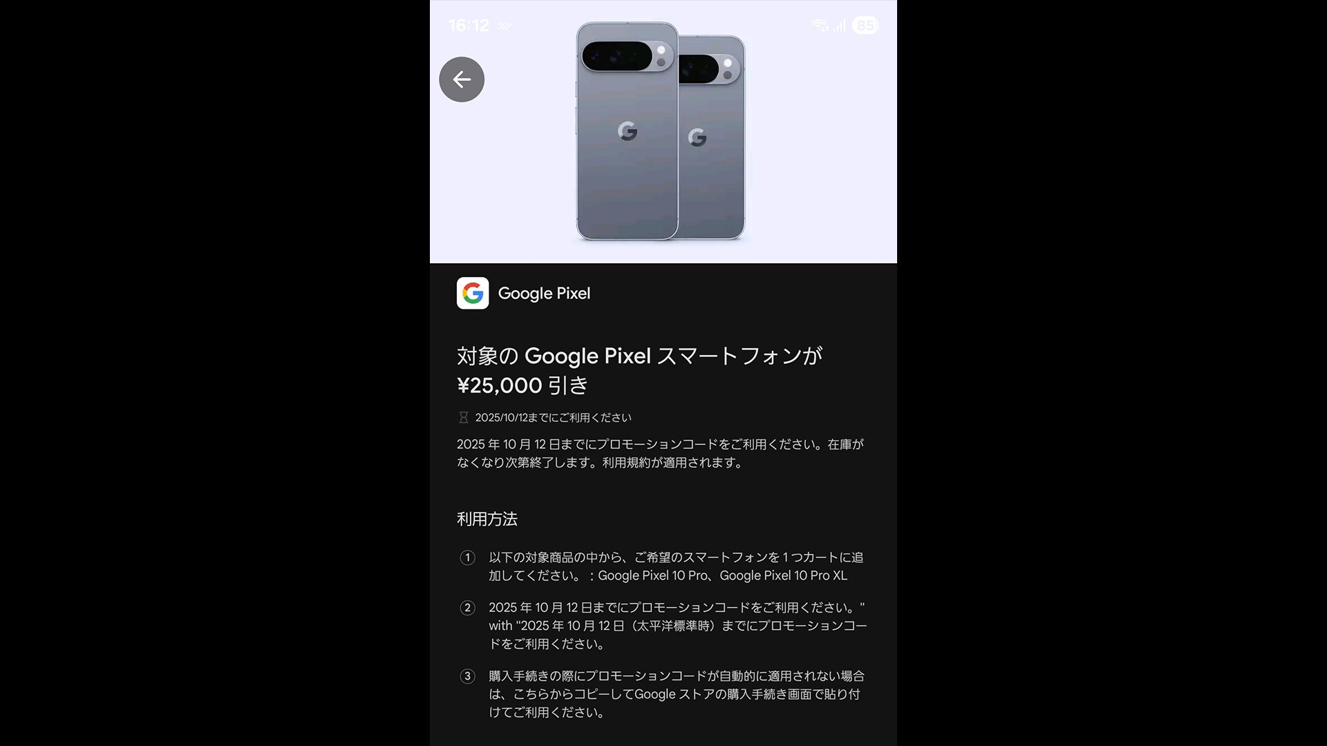 実質約2万5000円に。Pixel 10 Proがいきなり限定割引でとんでもない 